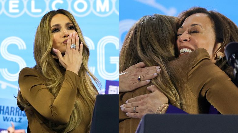 Jennifer Lopez poparła Kamalę Harris na wiecu. Pomstowała na Trumpa i słowa o "pływającej wyspie śmieci". "Przypomniał, kim jest"