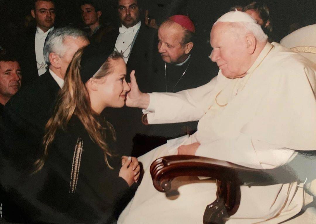 Alicja Bachleda-Curuś z Papieżem