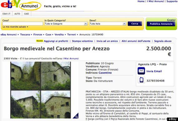 Macie zbędne 2,5 mln euro? Na eBayu możecie kupić wioskę w Toskanii 2