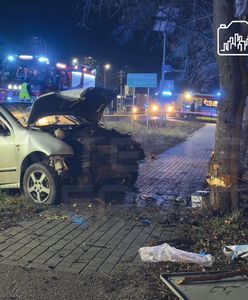 Poważny wypadek pod Warszawą. Kierująca nieprzytomna