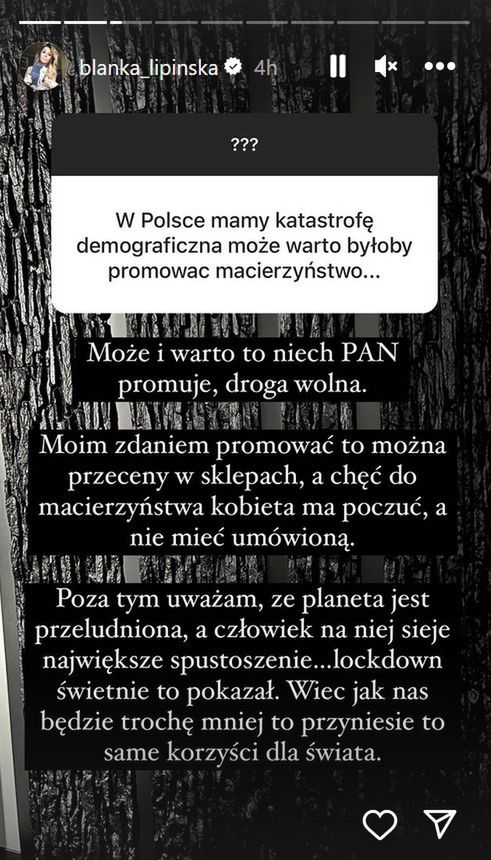 Blanka Lipińska odpowiedziała na złośliwy wpis