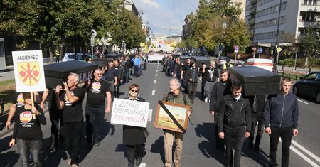 PSE ma kłopoty z inwestycją za pół miliarda złotych. Mieszkańcy podwarszawskich gmin protestują w stolicy