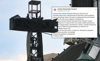 Zakpiła z płonącego krzyża. KO odcina się od wpisu radnej