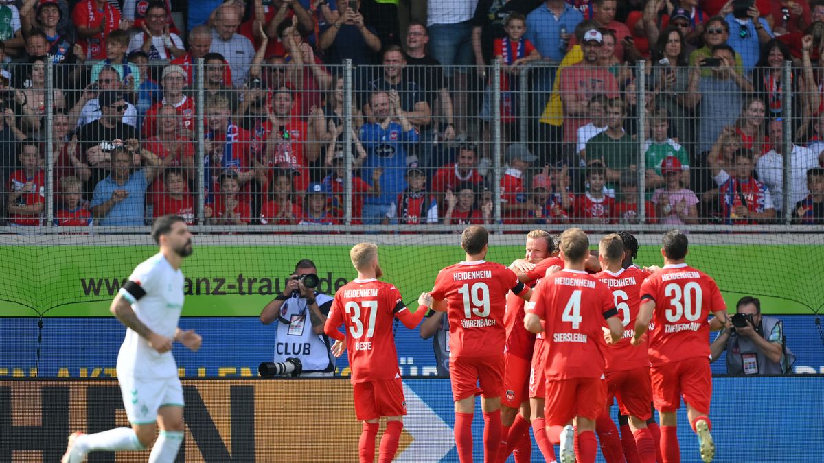 Getty Images / Sebastian Widmann / Na zdjęciu: radość piłkarzy Heidenheim