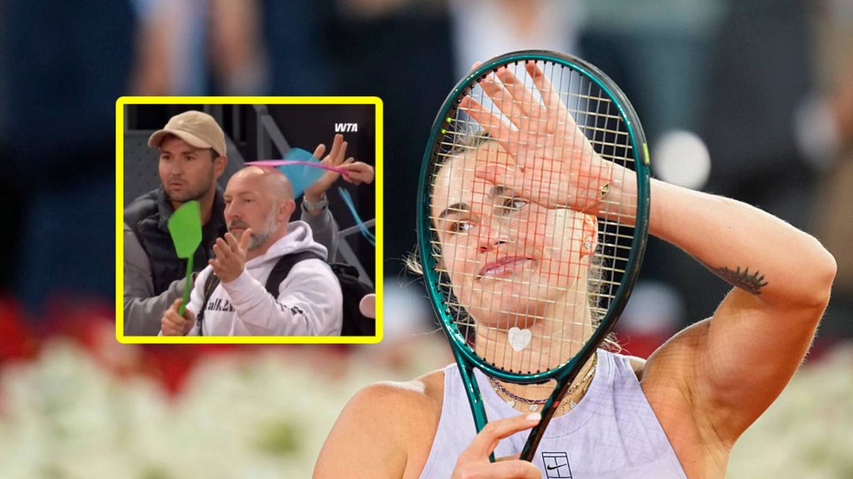 Getty Images / Jose Breton / wta/X / Aryna Sabalenka / team Sabalenki, który wyciągnął łapki na muchy