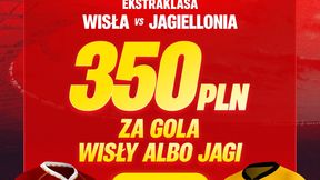 Specjalna oferta. Bonus 350 zł za gola Wisły lub Jagiellonii w hicie Ekstraklasy!