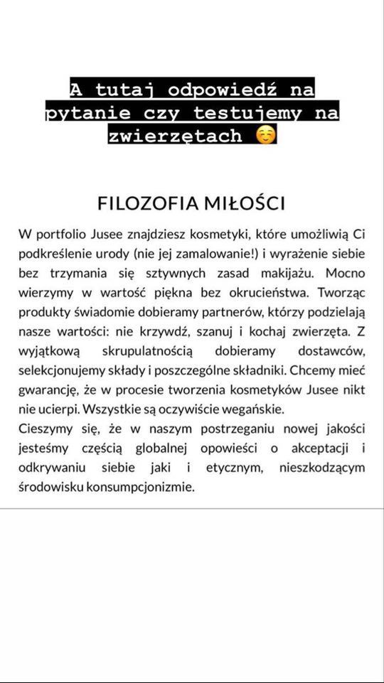 Julia Wieniawa o składach swoich kosmetyków