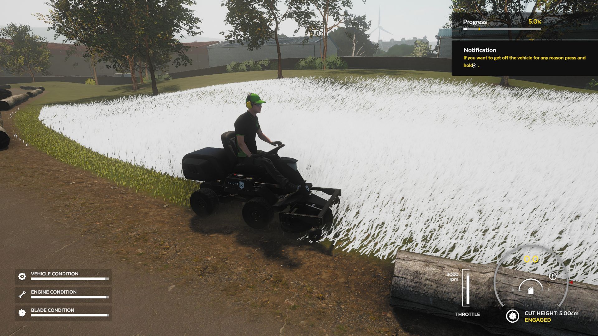 Symulator koszenia trawy 