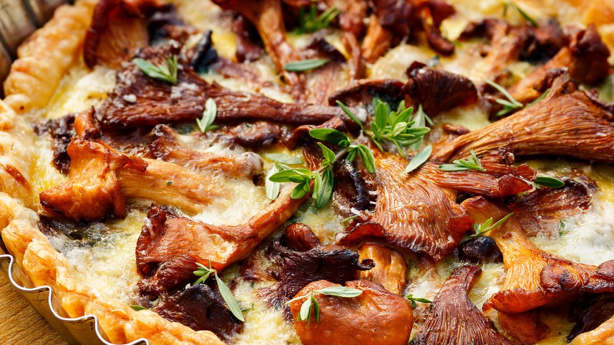 Quiche z kurkami