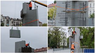 Włocławek: Budowa pomnika ofiar katyńskich na Zielonym Rynku