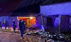 Lubno. Auto wjechało w dom. Kierowca był pijany