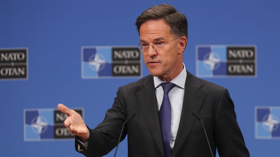 NATO Secretary-General Mark Rutte speaks during a press conference ahead to a North Atlantic Treaty Organization (NATO) foreign ministers' meeting at the alliance's headquarters in Brussels, Belgium, 02 April 2025. The meetings of NATO Ministers of Foreign Affairs will take place on 03 and 04 April. EPA/OLIVIER HOSLET Dostawca: PAP/EPA.