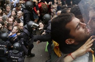 Policja próbuje zablokować referendum w sprawie niepodleglości Katalonii: Powybijane szyby, STRZELANIE GUMOWYMI KULAMI... (ZDJĘCIA)