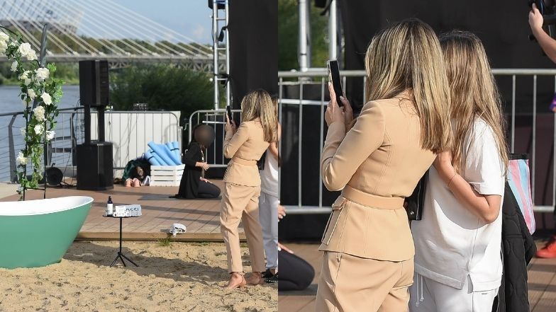 Małgorzata Rozenek na targach kosmetycznych