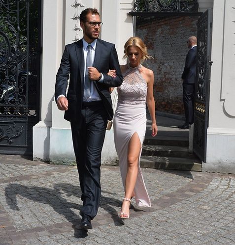 Jerzy Janowicz z żona Martą Domachowską