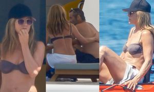 57-letnia Jennifer Aniston w BIKINI wymienia CZUŁOŚCI z nowym ukochanym (ZDJĘCIA)
