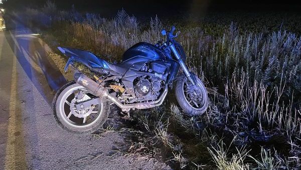Zderzenie motocyklisty z sarną