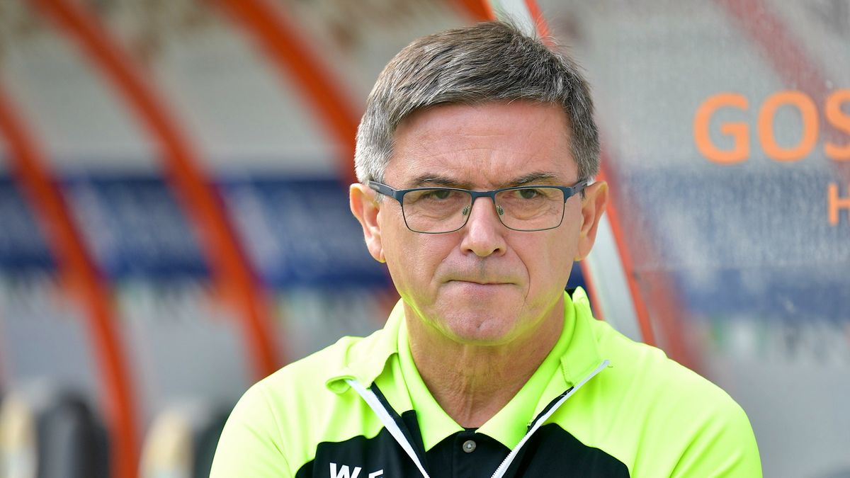 PAP / PAP/Sebastian Borowski / Waldemar Fornalik w trakcie meczu Zagłębia z Radomiakem