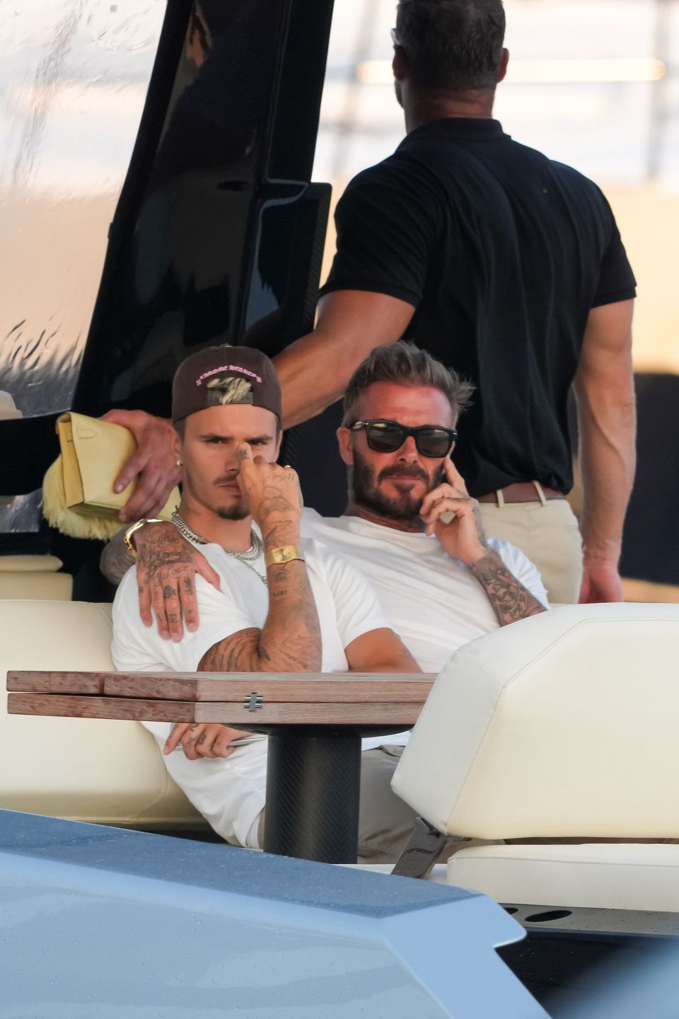 David Beckham i Romeo Beckham w St. Tropez
