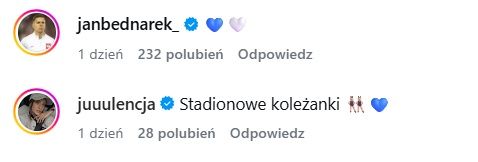 Komentarze Jana i Julii Bednarków na Instagramie
