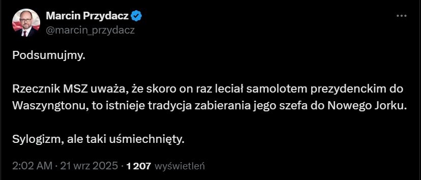 Wpis prezydenckiego ministra 
