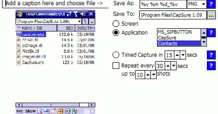 CapSure – zrzutki w Windows Mobile