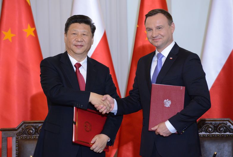 Na zdjęciu Andrzej Duda i przywódca Chin Xi Jinping podczas spotkania w Warszawie