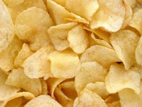 Chipsy ziemniaczane o obniżonej zawartości tłuszczu, bez dodatku soli