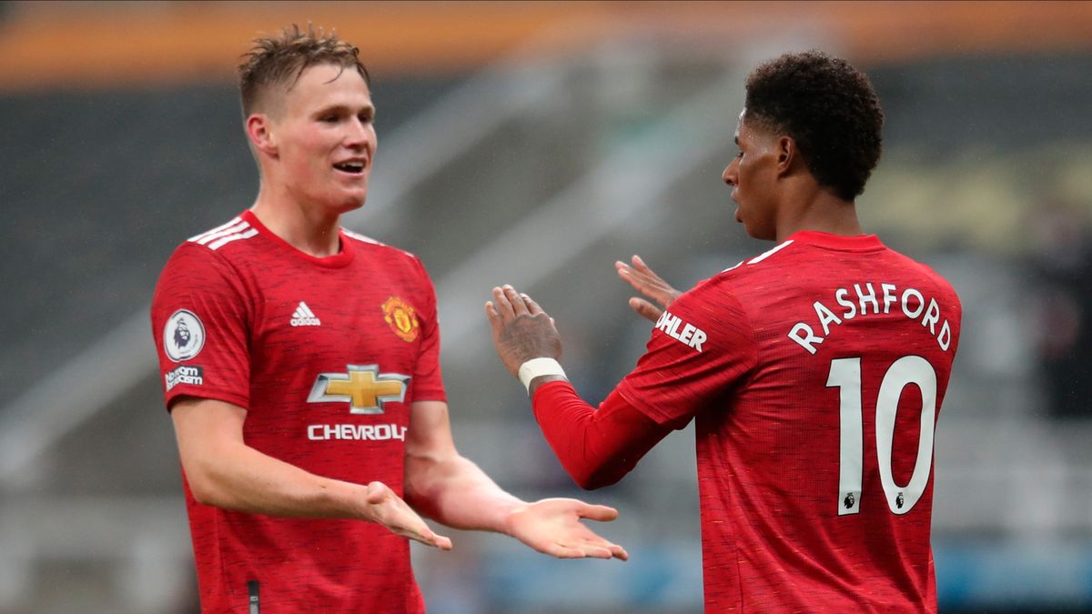 Na zdjęciu od lewej: Scott McTominay i Marcus Rashford