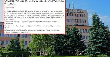 Śmierć dziecka w Brzesku. Szpital wydał oświadczenie po tragedii