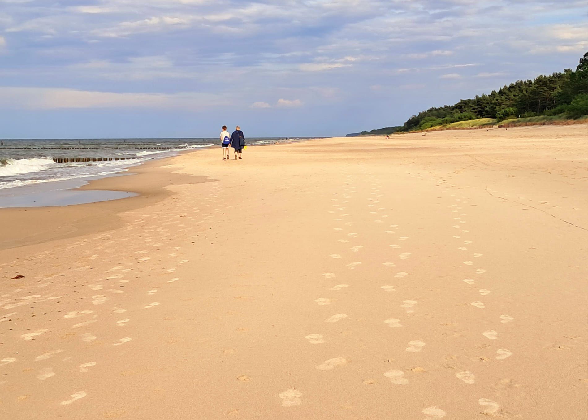 Plaża pusta, żeby zobaczyć golasa, trzeba go sobie przyprowadzić