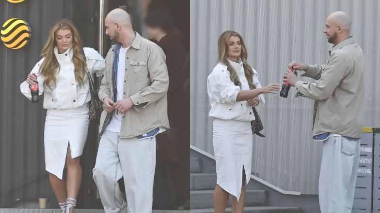 Maciej Pela i Edyta Folwarska dokazują na parkingu 