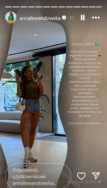 Anna Lewandowska sporządziła swoją "check listę"