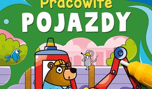 Malowanka z pisakiem wodnym. Pracowite pojazdy