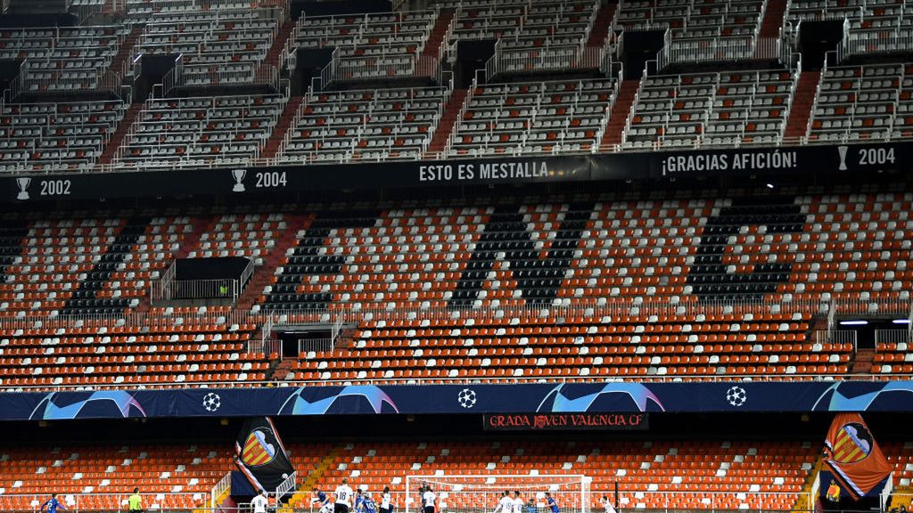 Zdjęcie okładkowe artykułu: Getty Images / UEFA - Handout / Puste trybuny stadionu Valencii