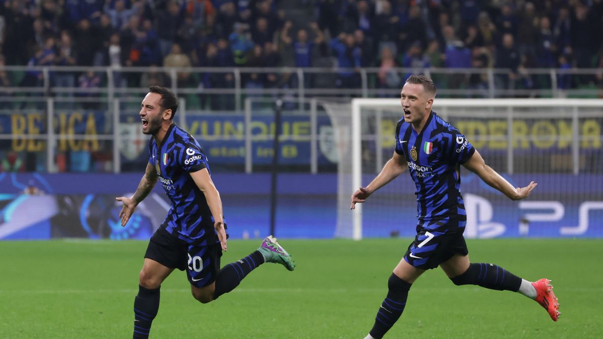 Getty Images / Jonathan Moscrop / Piotr ZIieliński i Hakan Calhanoglu