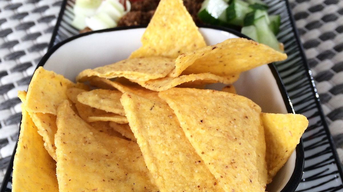 Nachos o niskiej zawartości tłuszczu, bez dodatku soli