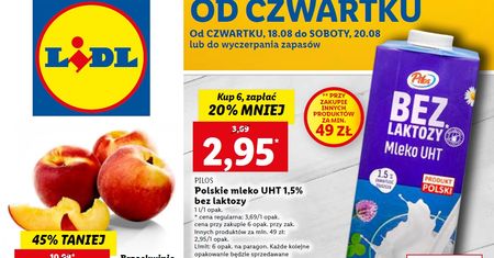 Lidl najnowsza gazetka od czwartku 18 sierpnia. Promocje w Lidlu 18.08-20.08