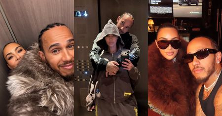 Przytulaśni Kim Kardashian i Lewis Hamilton znów rozpalają sieć do czerwoności. Miłość im służy? (ZDJĘCIA)