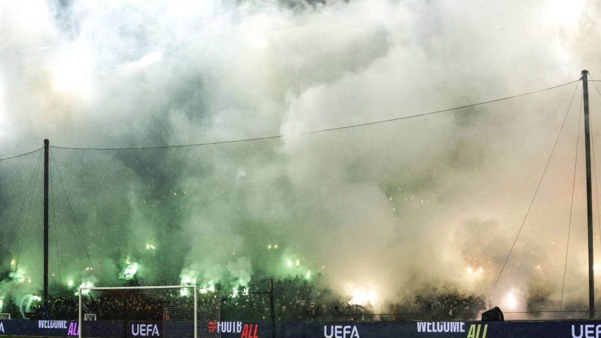 Getty Images / ANP  / race odpalone przez kibiców Feyenoordu Rotterdam