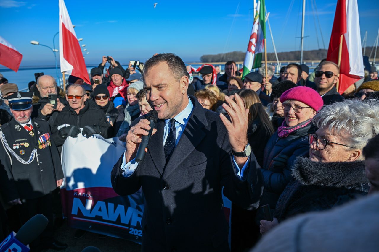 Pytanie na wiecu wywołało poruszenie. Nawrocki: Nie wiem