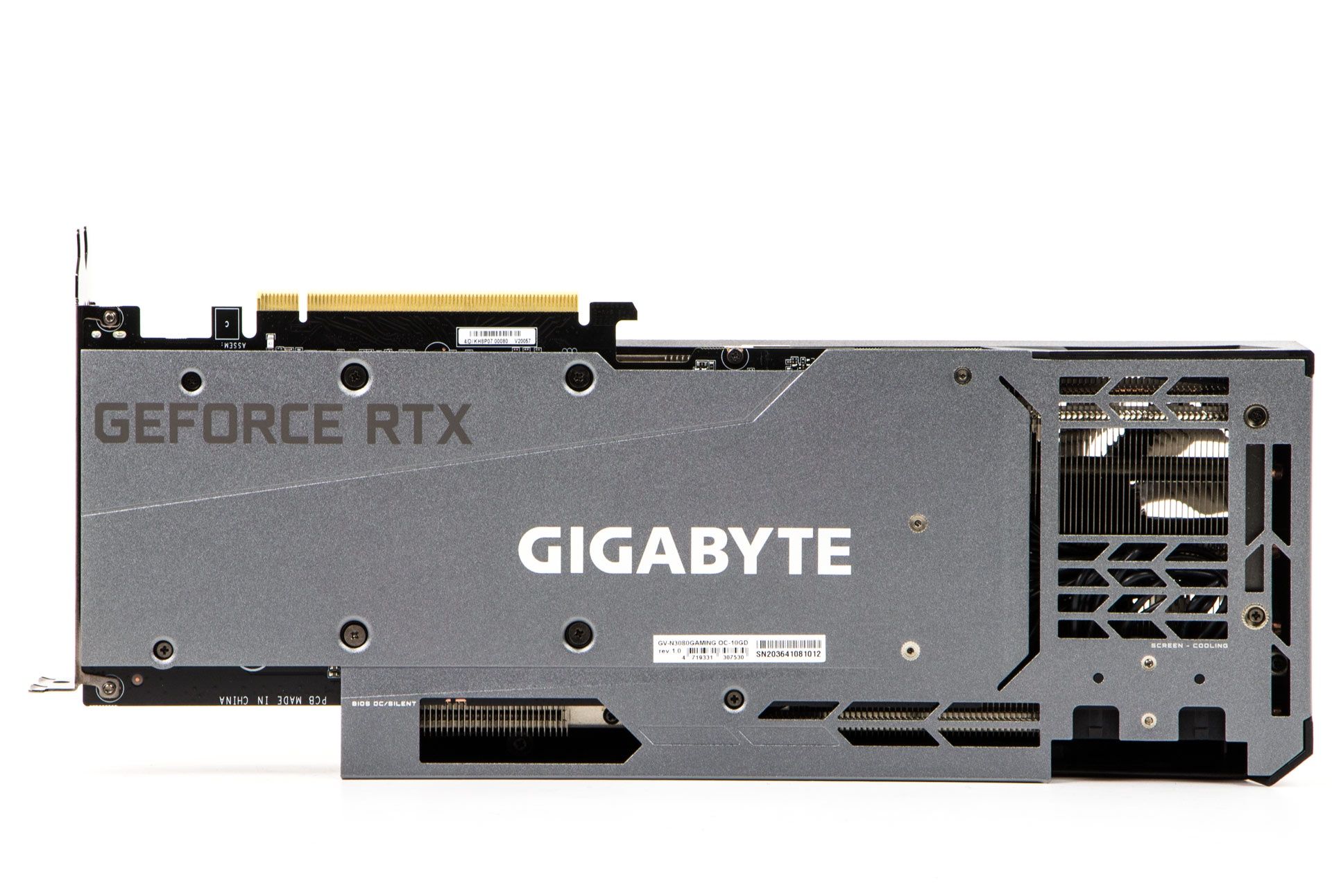 Gigabyte GeForce RTX 3080 Gaming OC - backplate