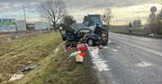 Zderzenia jaguara z ciągnikiem. W akcji śmigłowiec LPR