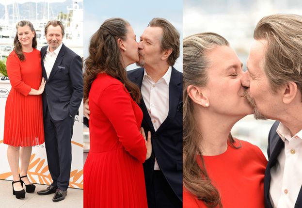 60-letni Gary Oldman całuje PIĄTĄ ŻONĘ w Cannes (ZDJĘCIA)