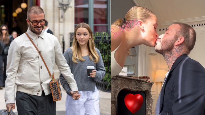 David Beckham under fire for KISSING his 12-year-old daughter on the lips.
