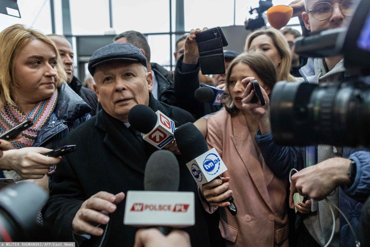 Kaczyński w TVP. Uderzył w prezydenta