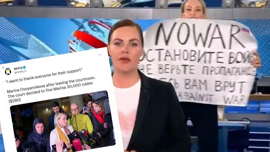 Rosyjska dziennikarka ukarana 