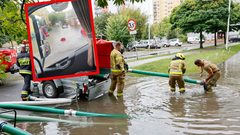 Deszcze zalały ulice w Ostrowie Wielkopolskim