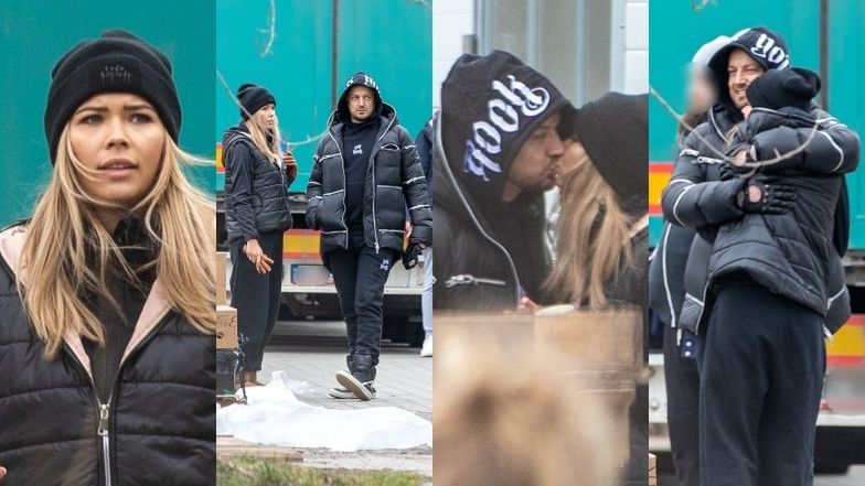 Sandra Kubicka i Baron wymieniają czułości podczas zbiórki dla obywateli Ukrainy