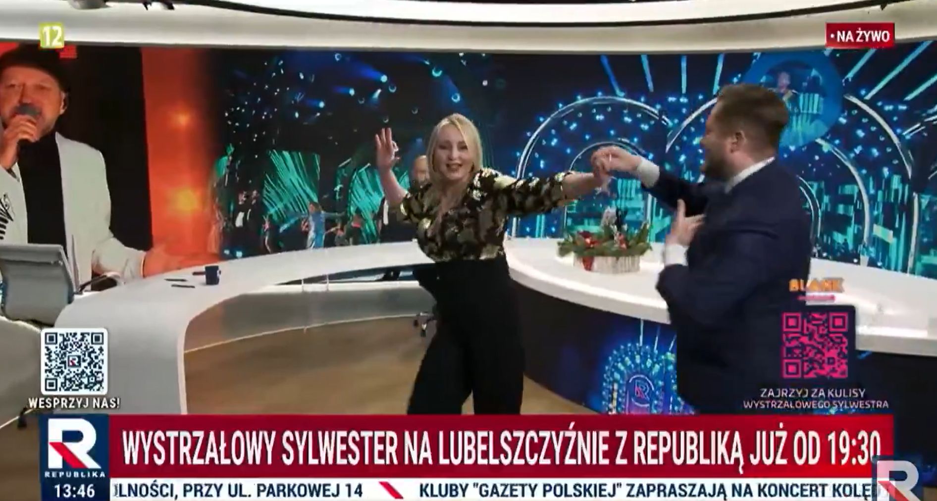 Monika Borkowska tańcuje wTV Republice